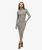 Rugloze Bodycon Midi-jurk Grijs