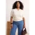 Trendyol Curve Dames Ecru Kabelgebreid Kort Regular fit Grote maten Blouses