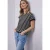 Street One Dames Shirt met hangende schouder en strepen in Zwart