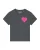 Watapparel Shirt ‘ Pink Heart ‘  antraciet / pink