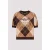 Monari  diamond-patterned jumper 809893 569 black coffee pattern