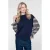 Geisha top – donkerblauw
