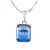 Solitaire kraag tweekleurige kristallen blauwgroen 925 – Anais