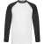 Fruit of the Loom Heren Contrast Honkbal T-shirt met lange mouwen (Wit/zwart)