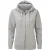 Russell Dames Premium Authentieke Hoodie met rits (3-laagse stof) (Licht Oxford)
