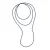 OPERA ketting kralen zoetwater 4-5mm Black lengte 160 cm