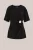 WE Fashion – Dames Jersey T-shirt met goud accent – Regular fit – Zwart – Katoen –