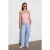 Middenhoog Taille Wijde Pijpen Katoenen Denim Jeans