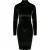 Urban Classics Dames/Dames Fluwelen Schildpad Hals Jurk (Zwart)
