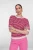 Geisha Pull Stripe Lrx 64066-14 Trui Korte Mouw 710 Kit Lurex/fuchsia/port