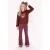 B.Nosy gestreepte flared broek – bruin