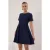 TRENDYOLMİLLA Dames Donkerblauw Effen Kort / Mini Kort Casual Skater Jurken