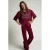 LOOXS 10sixteen relaxed fit sweatpant met plooien en krijtstreep – donkerrood