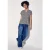 Street One Dames Blouse met korte mouwen en print in Blauw