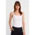 Slim Fit Geribbelde Katoenen Camisole Top