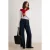 TRENDYOLMİLLA Dames Donkerblauw Effen Wijde pijp Hoge taille Jeans