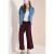 Broek met wijde pijpen in Loose Fit van linnenmix