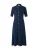 TOMMY HILFIGER Blousejurk ‘GOLD BUTTON F&F MIDI DRESS’  donkerblauw