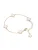 Lenoites Armband ‘Leaf Clover’  rose-goud / wit