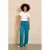 Lofty Manner straight high waist casual broek blauw