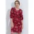 Geborduurde Bloemen Midi-jurk met Driekwart Mouwen