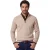 Casa Moda beige half-zip trui gemêleerd wol
