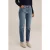 We Fashion 5-pocket Mid Waist Dark Blue