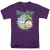 Rick And Morty Uniseks Drijvende Koppen T-shirt voor volwassenen (Paars)