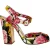 Dolce & Gabbana Bloemenprint Peep-Toe Sandalen Hakken in Multicolor Canvas