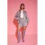 Studio AMAYA x Poespas straight high waist casual short grijs met lurex