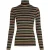 King Louie 10120 rollneck top frostine stripe 261 woodbine green