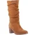 Hush Puppies Cosima Dames Suède Tan Kniehoge Laarzen Met Hak