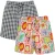 Threadbare Dames Eiren Regular Shorts (Verpakking van 2) (Zwart/Multi-kleur)