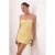 TRENDYOLMİLLA Dames Geel Effen Kort / Mini Mouwloos Bodycon Jurken