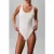 Calvin Klein Scoop Back One Piece Penny Stripe W White Jade