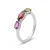 Luxenter ring in metaallegering en meerkleurige zirkonia afgewerkt in rhodium – Prazma