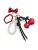 PIECES Sleutelhanger ‘PCDRILLA’  donkerrood / zwart / zilver / parelwit
