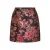 FLURESK gebloemde jacquard korte rok met glitters – rood