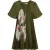 Ted Baker Vinlaa Mini-jurk Met Korte Mouwen En Plooien, Groen