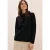 Cecil Dames Shirt met structuur en trechtervormige hals in Zwart