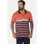 Jan Vanderstorm +FIT Collectie regular gestreepte polo Plus Size MARKUR oranje