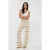 EsQualo Trousers Ajour Stripe Knit Print