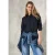 Cecil Dames Overhemdblouse met structuur in Blauw