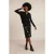 River Woods Viscose V-neck Blouse Glitter Detail Black