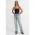 High-Waisted Recht Gesneden Katoenen Jeans