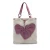 Tweedehands Canvas Fringed Heart Applicé Tote