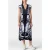 Reiss Scarf Print Midi Dress Navy/white