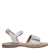 Braqeez leren sandalen zilver