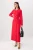Trendyol Modest Dames Rood Effen Maxi Lang Zakelijk Double-breasted Modest Jurken