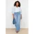Trendyol Curve Dames Donkerblauw Effen Flared Hoge taille Grote maten Jeans